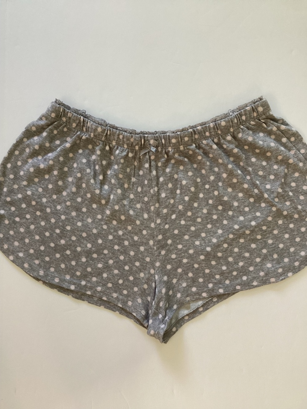 Marilyn Monroe Gray Polka Dot Lounge Shorts with Bow Trim Size Large